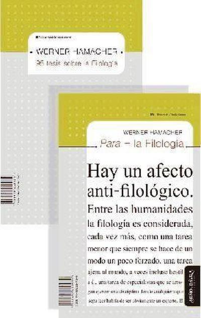 Hamacher, W: Para-la filología : 95 tesis sobre la filología