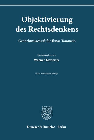 Objektivierung des Rechtsdenkens