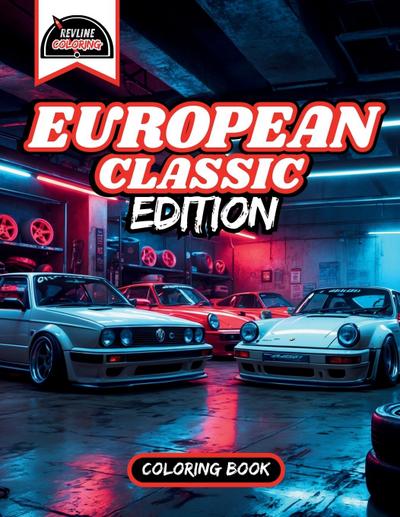 Revline Coloring European Classic Car Coloring Book