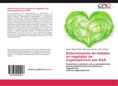 Determinación de metales en vegetales de organopónicos por EAA