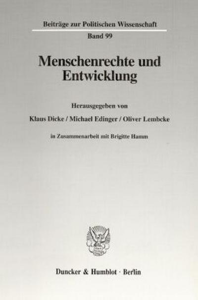 Menschenrechte und Entwicklung.