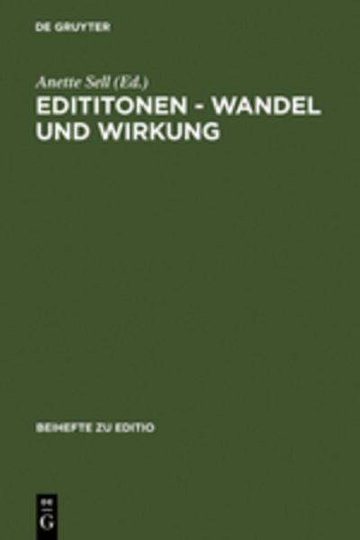 Edititonen - Wandel und Wirkung