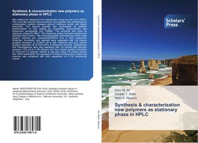 Synthesis & characterization new polymers as stationary phase in HPLC