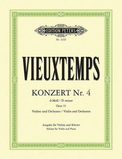 Violin Concerto No. 4 in D Minor Op. 31 (Edition for Violin and Piano)