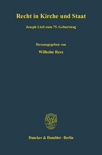 Recht in Kirche und Staat.