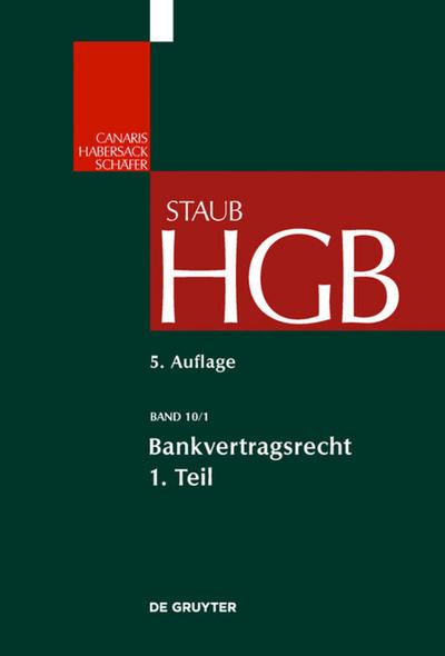 Handelsgesetzbuch Bankvertragsrecht 1. Tl.1/1