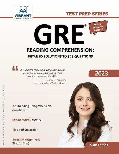 GRE Reading Comprehension: Detailed Solutions to 325 Questions (Test Prep Series)