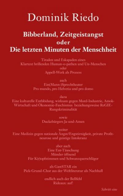 Bibberland, Zeitgeistangst oder Die letzten Minuten der Menschheit