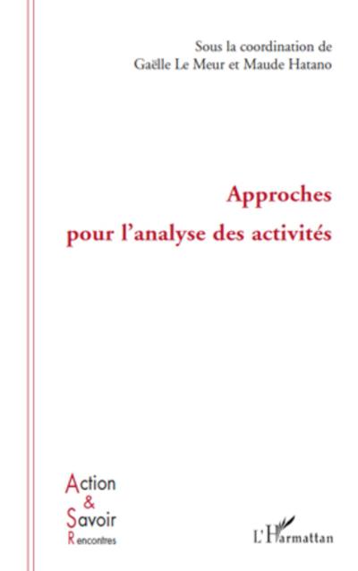 Approches pour l’analyse des activités