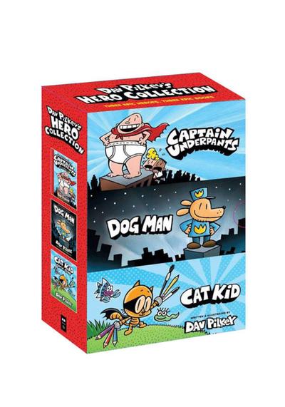 Dav Pilkey’s Hero Collection (Captain Underpants #1, Dog Man #1, Cat Kid Comic Club #1)