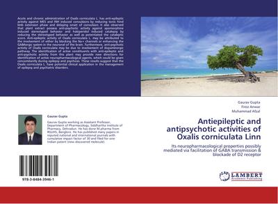 Antiepileptic and antipsychotic activities of Oxalis corniculata Linn