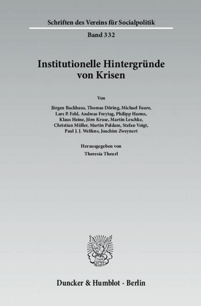 Institutionelle Hintergründe von Krisen.