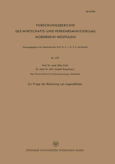 Zur Frage der Belastung von Jugendlichen
