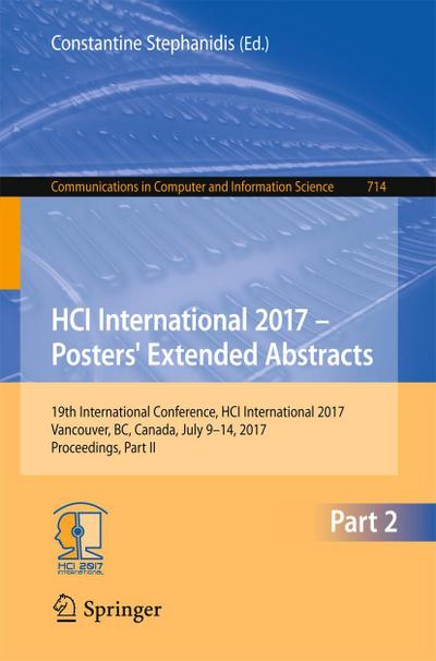 HCI International 2017 - Posters’ Extended Abstracts