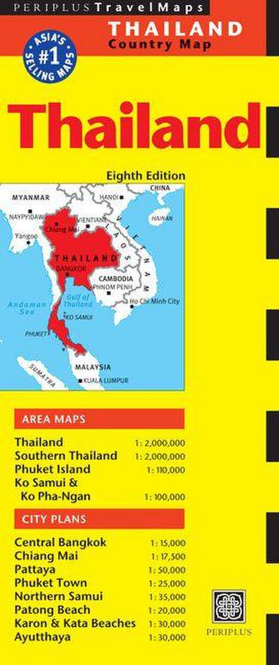 Thailand Travel Map Eighth Edition