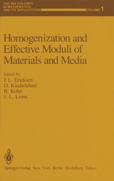 Homogenization and Effective Moduli of Materials and Media