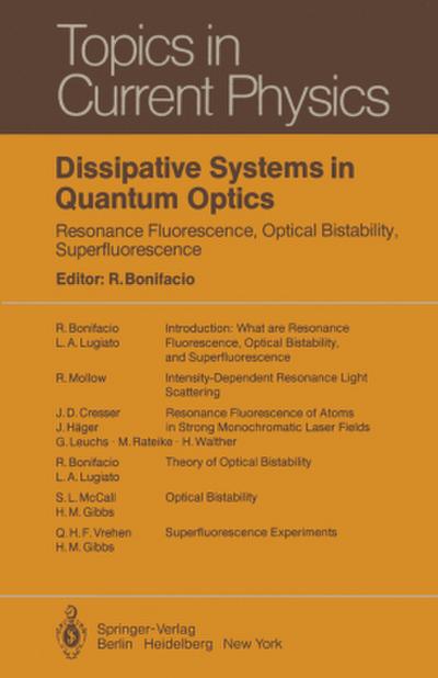 Dissipative Systems in Quantum Optics