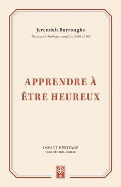 Apprendre à être heureux (Learning to be Happy)