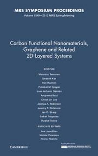 Carbon Functional Nanomaterials, Graphene and Related 2d-Layered Systems: Volume 1549