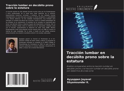 Tracción lumbar en decúbito prono sobre la estatura