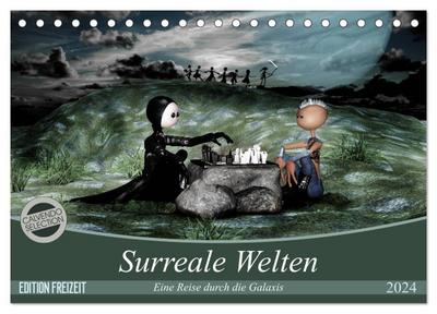 Surreale Welten (Tischkalender 2024 DIN A5 quer), CALVENDO Monatskalender