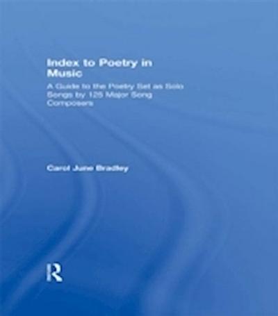 Index to Poetry in Music
