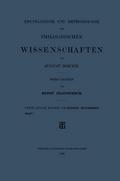 Encyklopädie und Methodologie der Philologischen Wissenschaften
