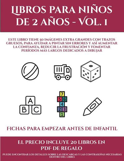 Fichas para empezar antes de infantil (Libros para niños de 2 años - Vol. 1) - Garcia Santiago
