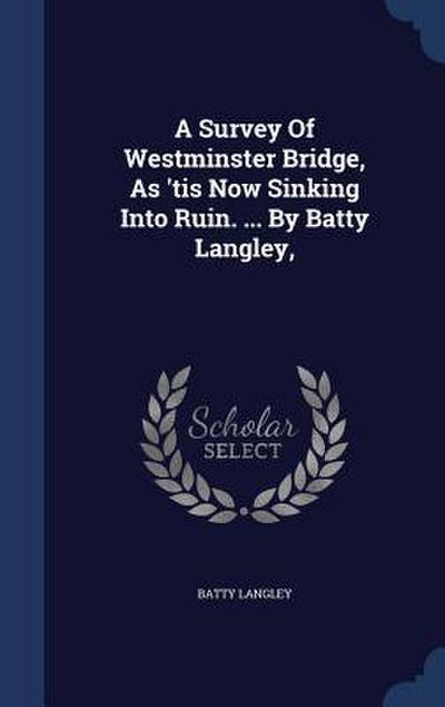A Survey Of Westminster Bridge, As ’tis Now Sinking Into Ruin. ... By Batty Langley