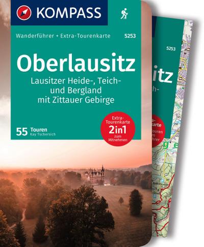 KOMPASS Wanderführer Oberlausitz, Lausitzer Heide-, Teich- und Bergland, mit Zittauer Gebirge, 55 Touren mit Extra-Tourenkarte