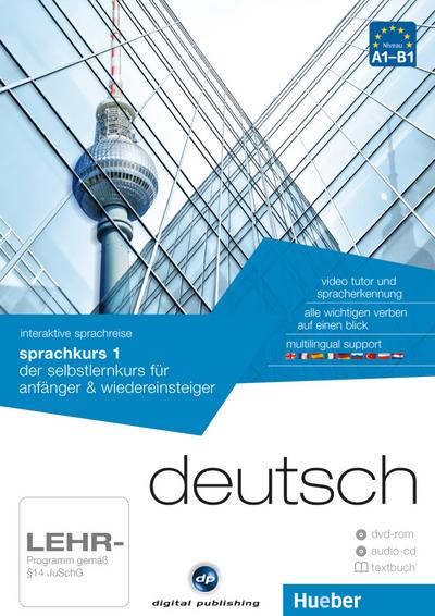 Deutsch - Interaktive Sprachreise Sprachkurs 1, DVD-ROM m. Audio-CD u. Textbuch