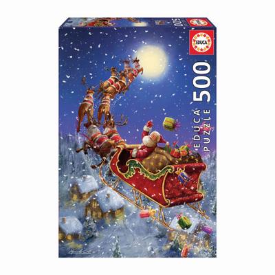 EDUCA - Weihnachtsmann im Schlitten 500 T Puzzle