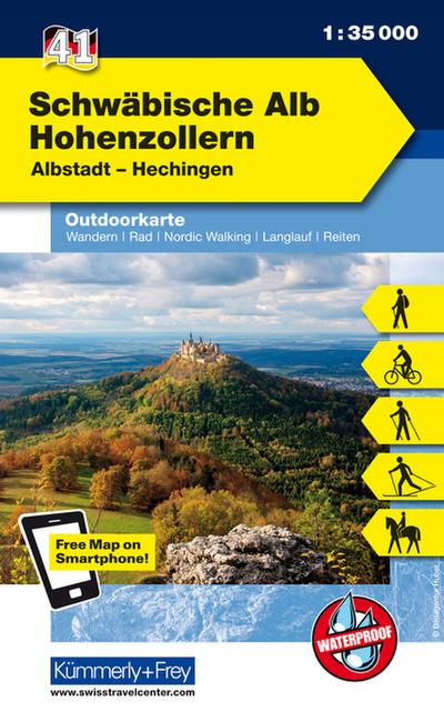 Schwäbische Alb-Hohenzollern-Albstadt-Hechingen, Nr. 41 Outdoorkarte Deutschland 1:35 000