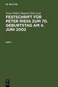 Festschrift für Peter Rieß zum 70.Geburtstag am 4.