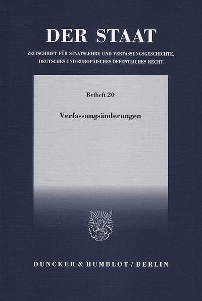 Verfassungsänderungen.