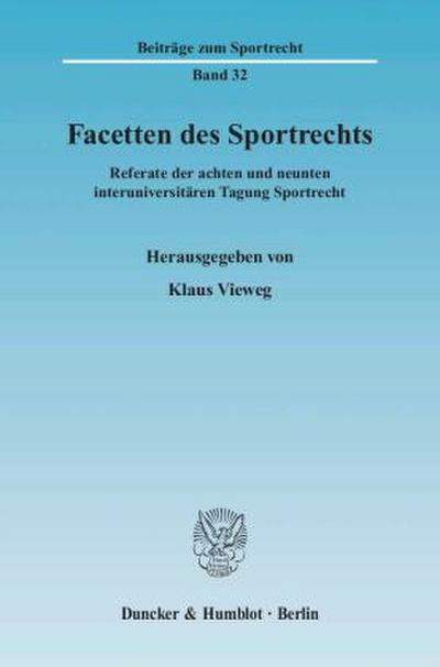Facetten des Sportrechts