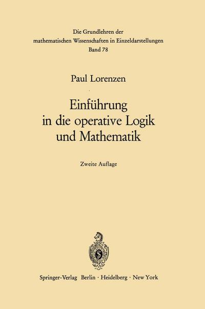 Einführung in die operative Logik und Mathematik