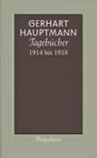 Hauptmann, G: Tagebuecher 1914-1918