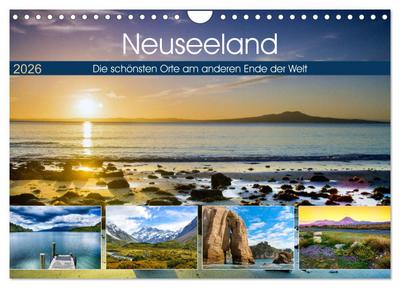 Neuseeland - Die schönsten Orte am anderen Ende der Welt (Wandkalender 2026 DIN A4 quer), CALVENDO Monatskalender