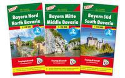 Bayern, Autokarten Set 1:150.000 (freytag & berndt Auto + Freizeitkarten)