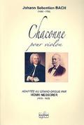 Chaconne BWV1004 pour violonpour orgue