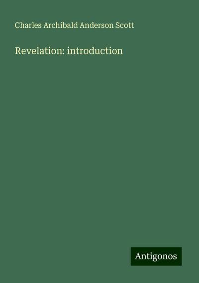 Revelation: introduction