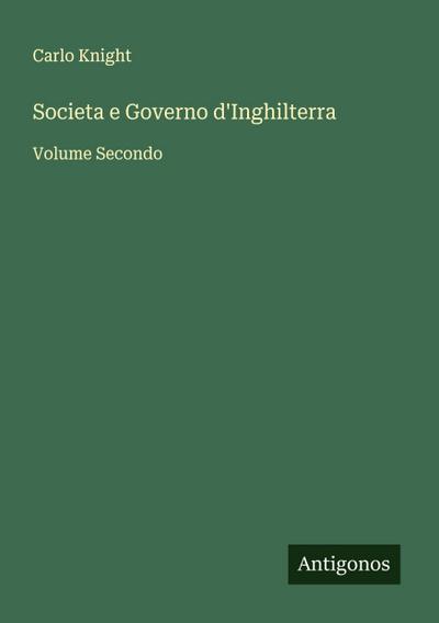 Societa e Governo d’Inghilterra