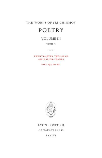 Poetry III, tome 3
