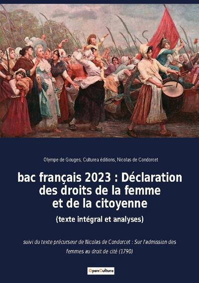bac français 2023 : Déclaration des droits de la femme et de la citoyenne (texte intégral et analyses)