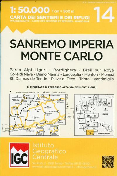 San Remo Imp1:50 000 Wanderkarte 14