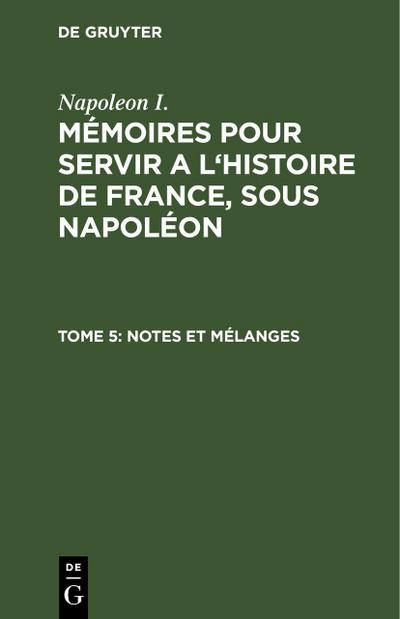 Notes et mélanges