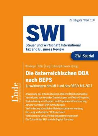 SWI-Spezial Die österreichischen DBA nach BEPS