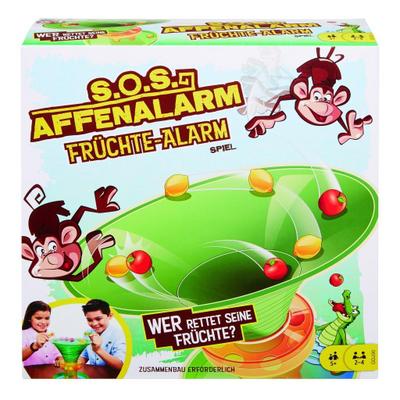 Mattel Games GDJ90 - S.O.S. Affenalarm Früchte-Alarm, Kinderspiele und Familienspiele für 2-4 Spieler, Spiele ab 5 Jahren