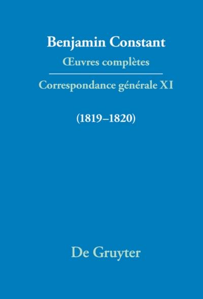 Correspondance générale 1819–1820